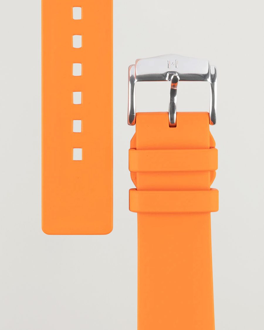 Mies | HIRSCH | HIRSCH | Pure Natural Rubber Watch Strap Orange
