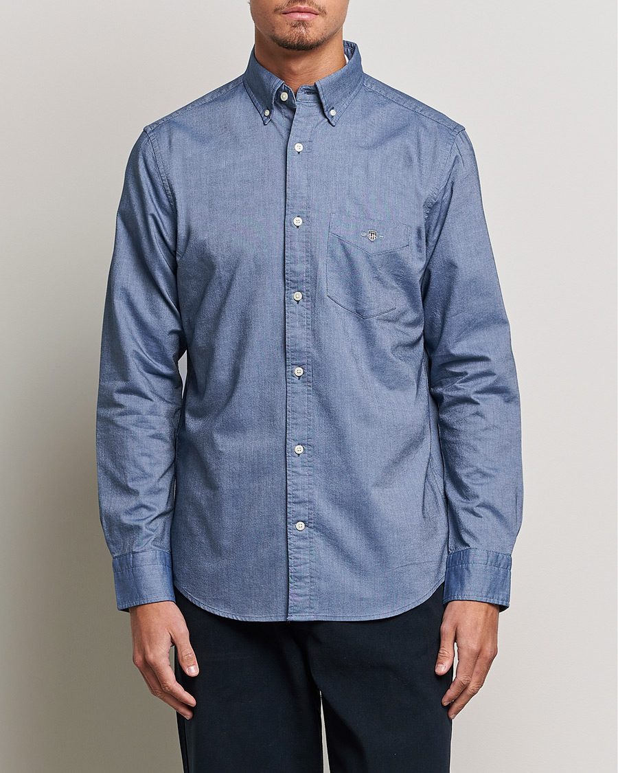 Mies | Oxford-paidat | GANT | Regular Fit Oxford Shirt Persian Blue