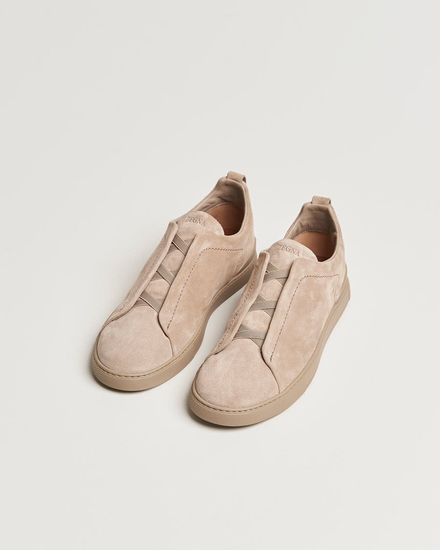 Mies | Zegna | Zegna | Triple Stitch Sneakers Full Beige Suede