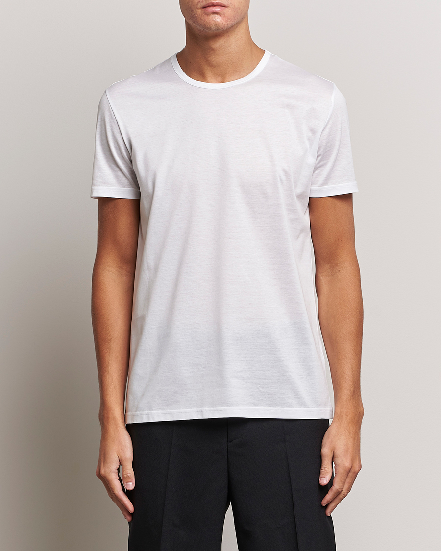 Mies | Vaatteet | Zegna | Filoscozia Pure Cotton Round Neck T-Shirt White