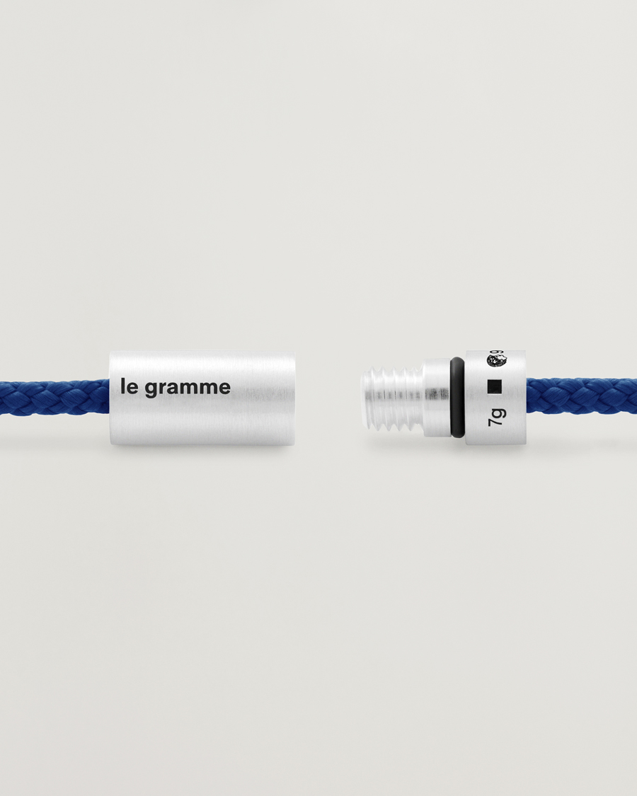 Mies | Asusteet | LE GRAMME | Nato Cable Bracelet Blue/Sterling Silver 7g