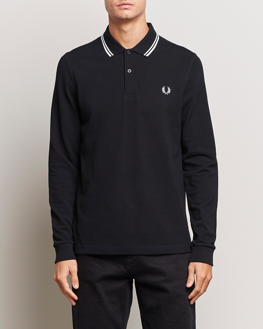Mies | Vaatteet | Fred Perry | Long Sleeve Twin Tipped Shirt Black