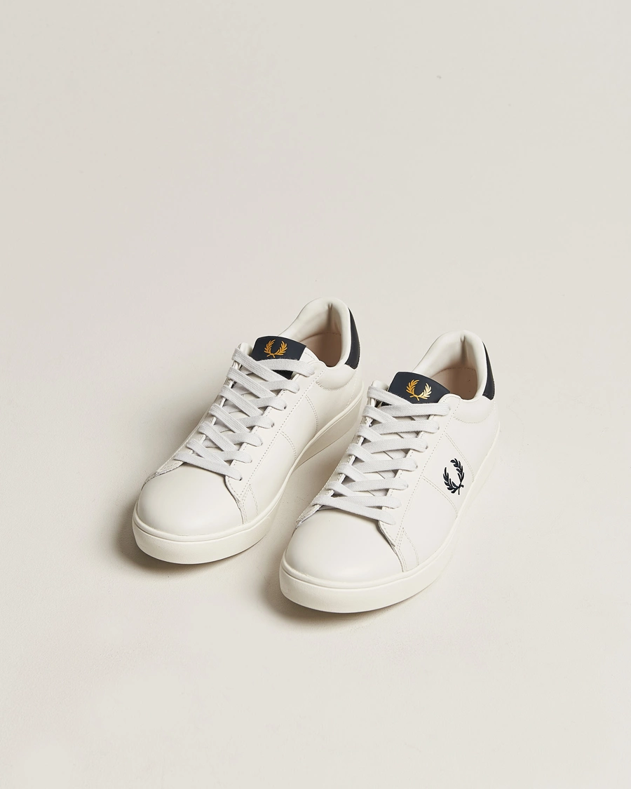Mies | Kengät | Fred Perry | Spencer Leather Sneakers Porcelain/Navy