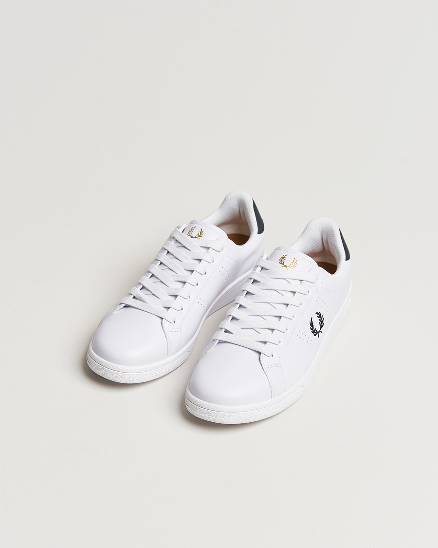 Mies | Tennarit | Fred Perry | B721 Leather Sneakers White/Navy