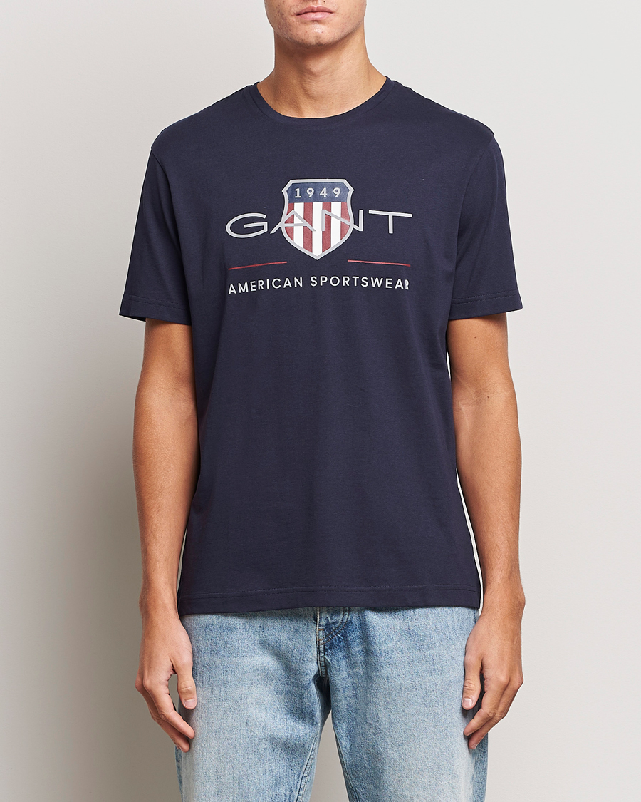 Mies | Vaatteet | GANT | Archive Shield Logo T-Shirt Evening Blue