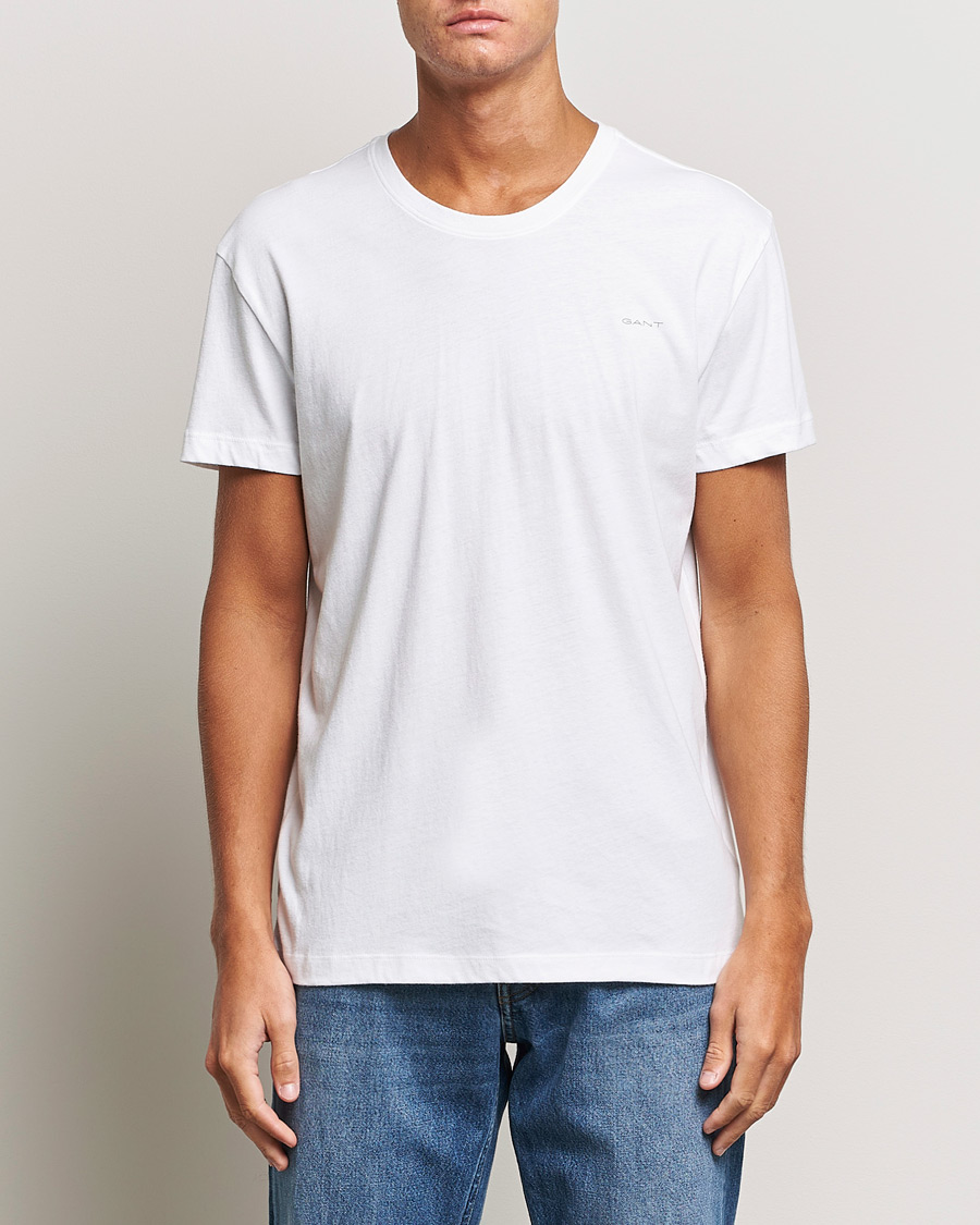 Mies | Vaatteet | GANT | 2-Pack Crew Neck T-Shirt White