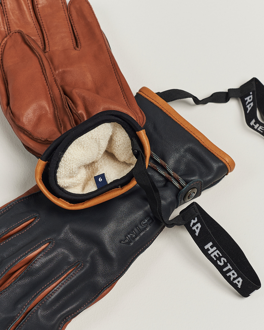 Mies | Hestra | Hestra | Wakayama Leather Ski Glove Navy/Brown