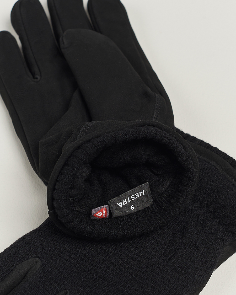 Mies | Käsineet | Hestra | Noah Nubuck Wool Tricot Glove Black