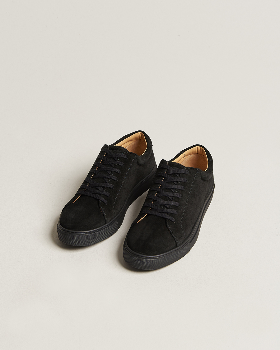 Mies | Mustat tennarit | Myrqvist | Oaxen Monochrome Sneaker Black Suede