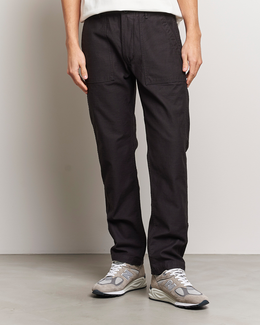 Mies | Japanese Department | orSlow | Slim Fit Original Sateen Fatigue Pants Black