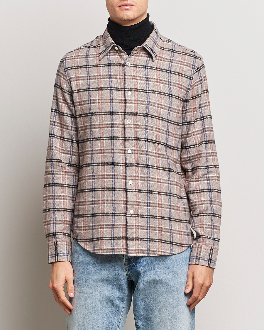 Mies | NN07 | NN07 | Arne Checked Cotton Shirt Pastel