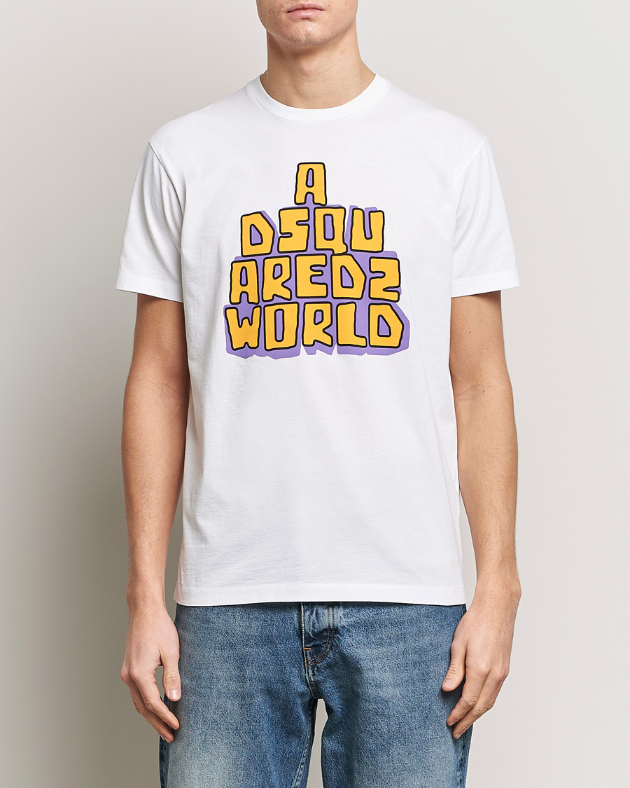 Mies |  | Dsquared2 | Cool Fit Logo Crew Neck T-Shirt White