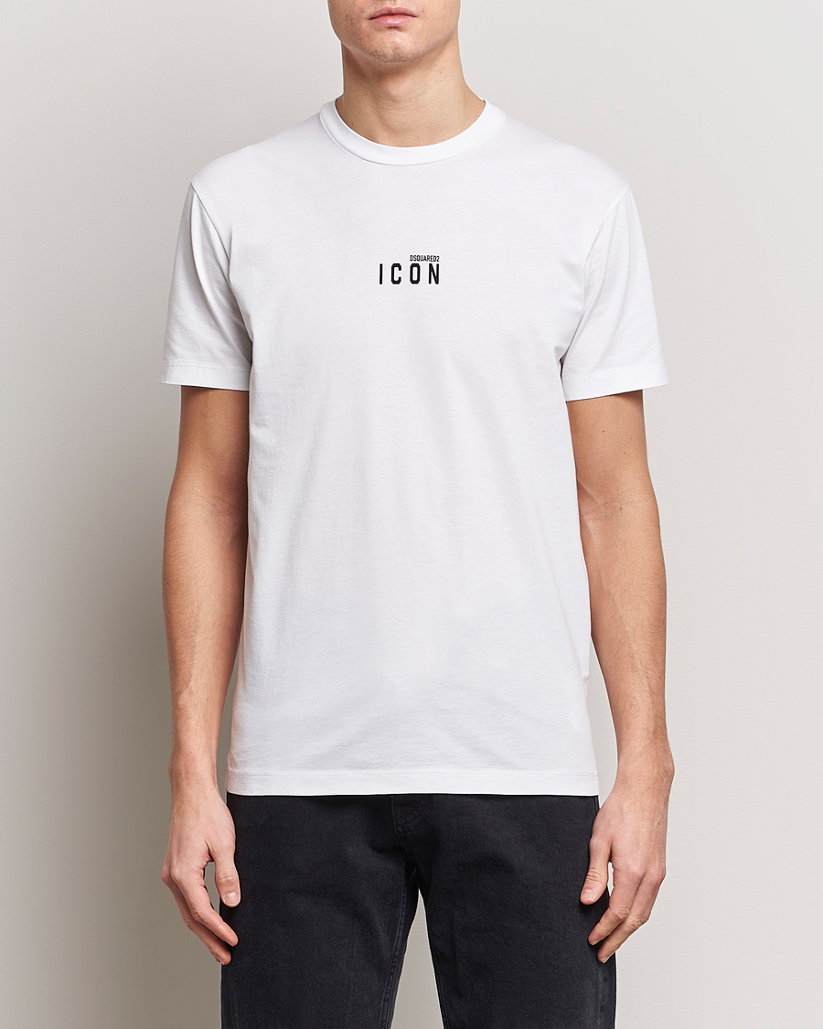 Mies |  | Dsquared2 | Icon Small Logo Crew Neck T-Shirt White