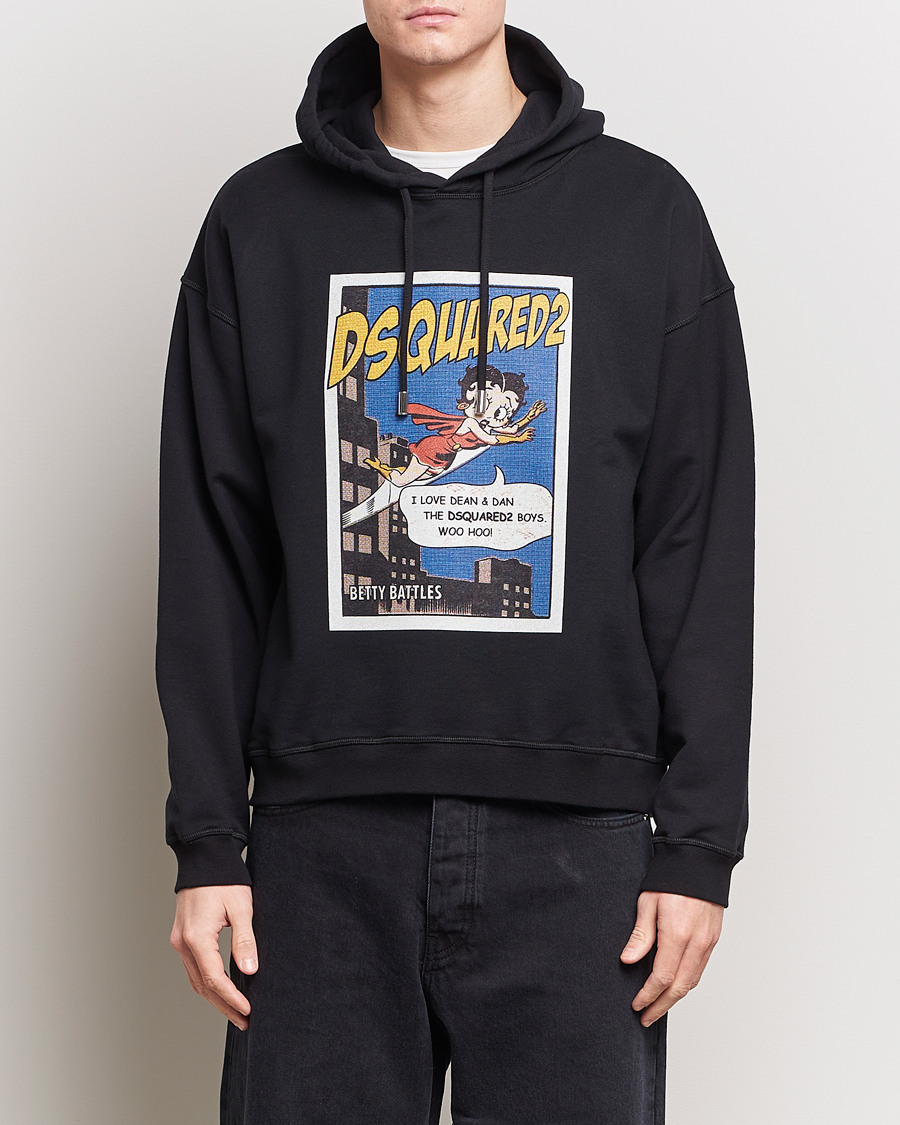 Mies | Dsquared2 | Dsquared2 | Regular Fit Betty Boop Hoodie Black