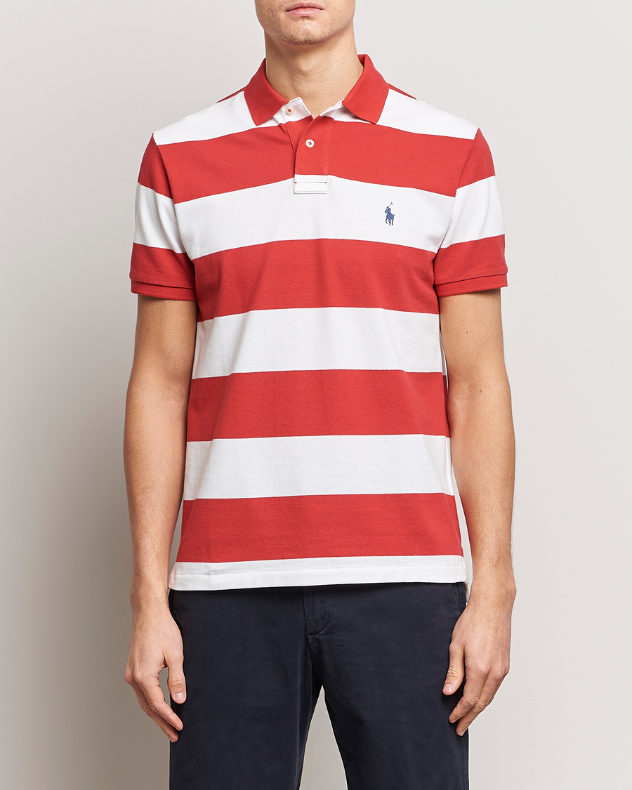 Mies | Vaatteet | Polo Ralph Lauren | Barstriped Polo Post Red/White