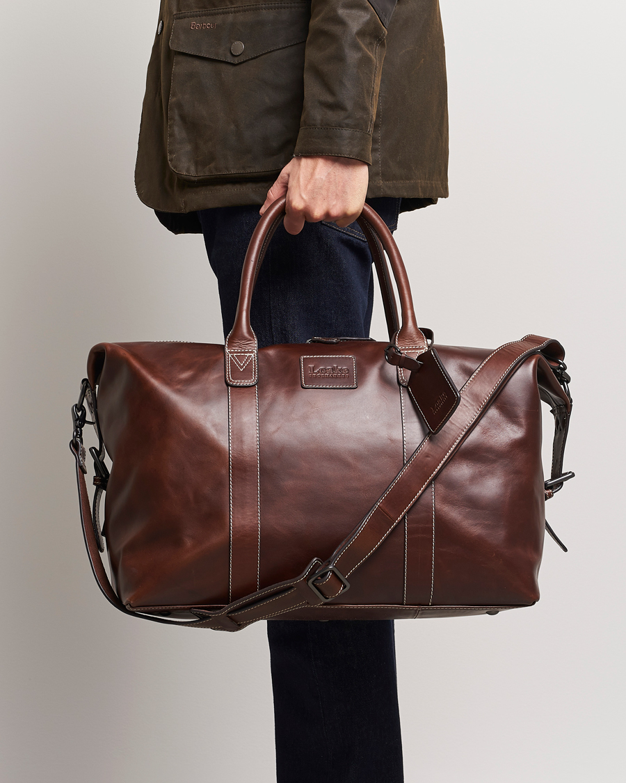 Mies |  | Loake 1880 | Balmoral Veg Tanned Leather Overnight Bag Brown