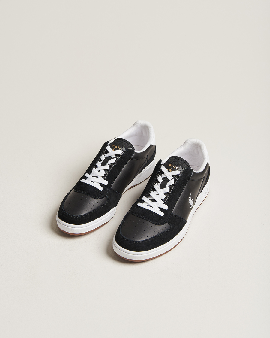 Mies | Mustat tennarit | Polo Ralph Lauren | CRT Leather/Suede Sneaker Black/White