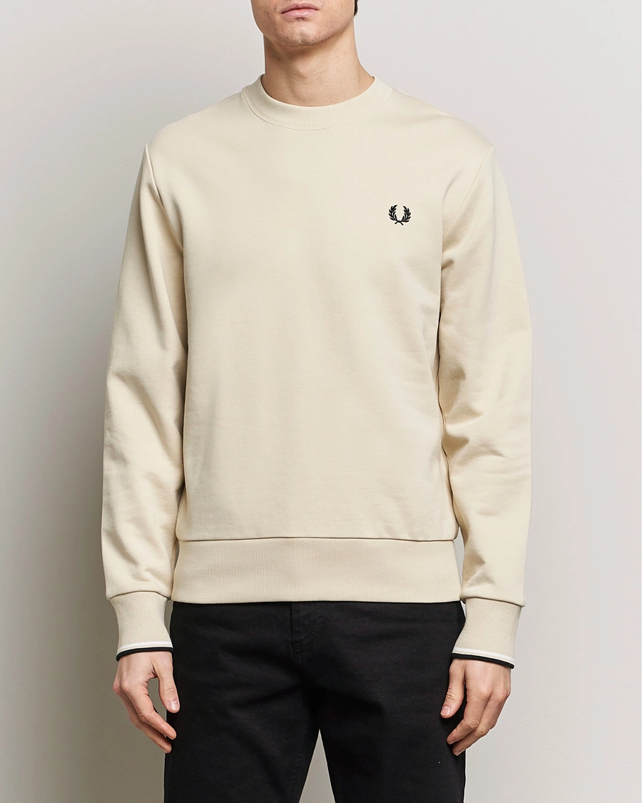 Mies | Fred Perry | Fred Perry | Crew Neck Sweatshirt Oatmeal