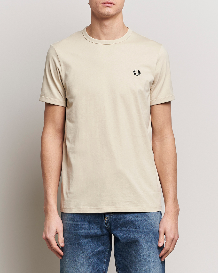 Mies |  | Fred Perry | Ringer T-Shirt Oatmeal