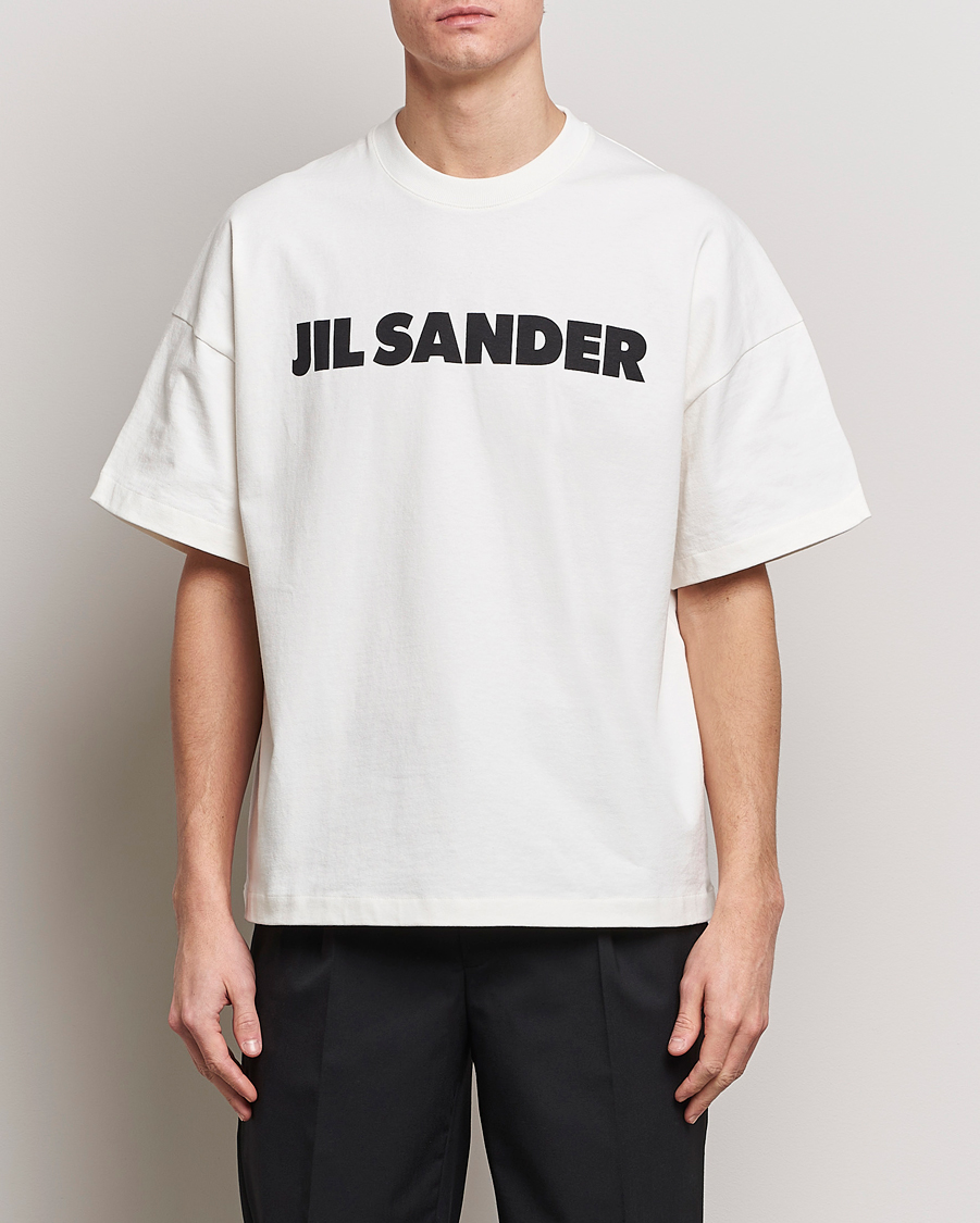 Mies |  | Jil Sander | Round Collar Logo T-Shirt White
