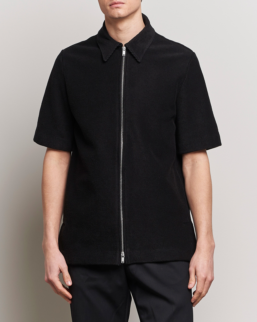 Mies |  | Jil Sander | Full Zip Camp Shirt Black