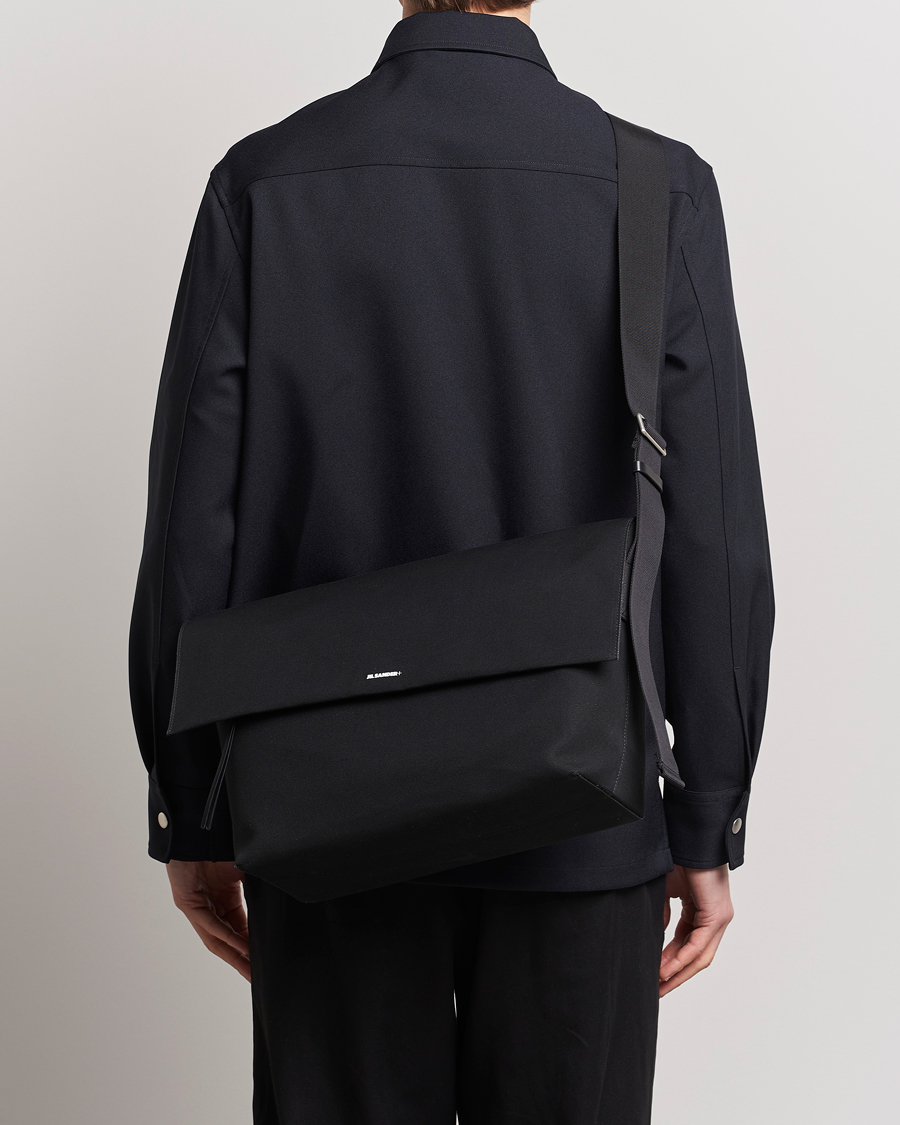 Mies | Asusteet | Jil Sander | Canvas/Leather Cross Body Bag Black