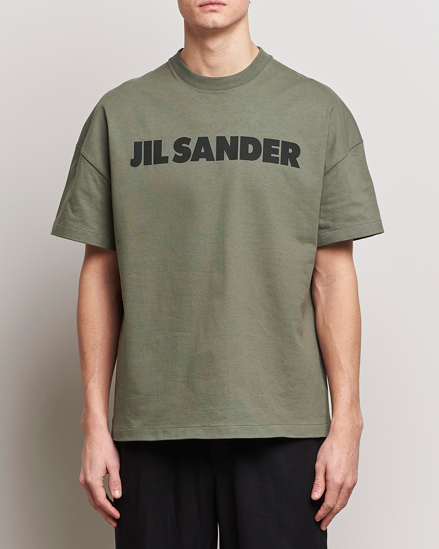 Mies |  | Jil Sander | Printed Logo T-Shirt Thyme Green