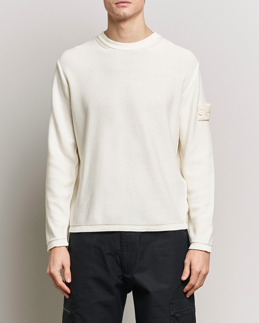 Mies | Vaatteet | Stone Island | Ghost Knitted Cotton/Cashmere Sweater Natural Beige