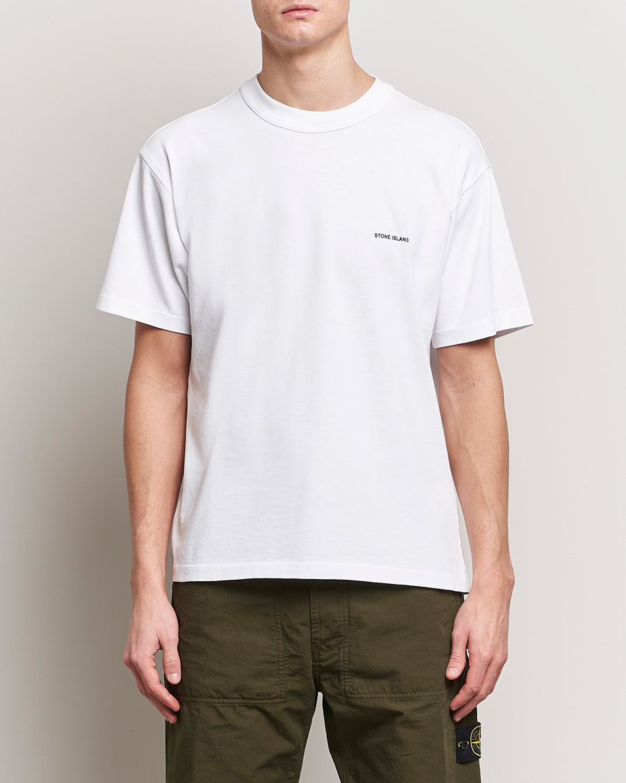 Mies | Stone Island | Stone Island | Cotton Jersey Small Logo T-Shirt White