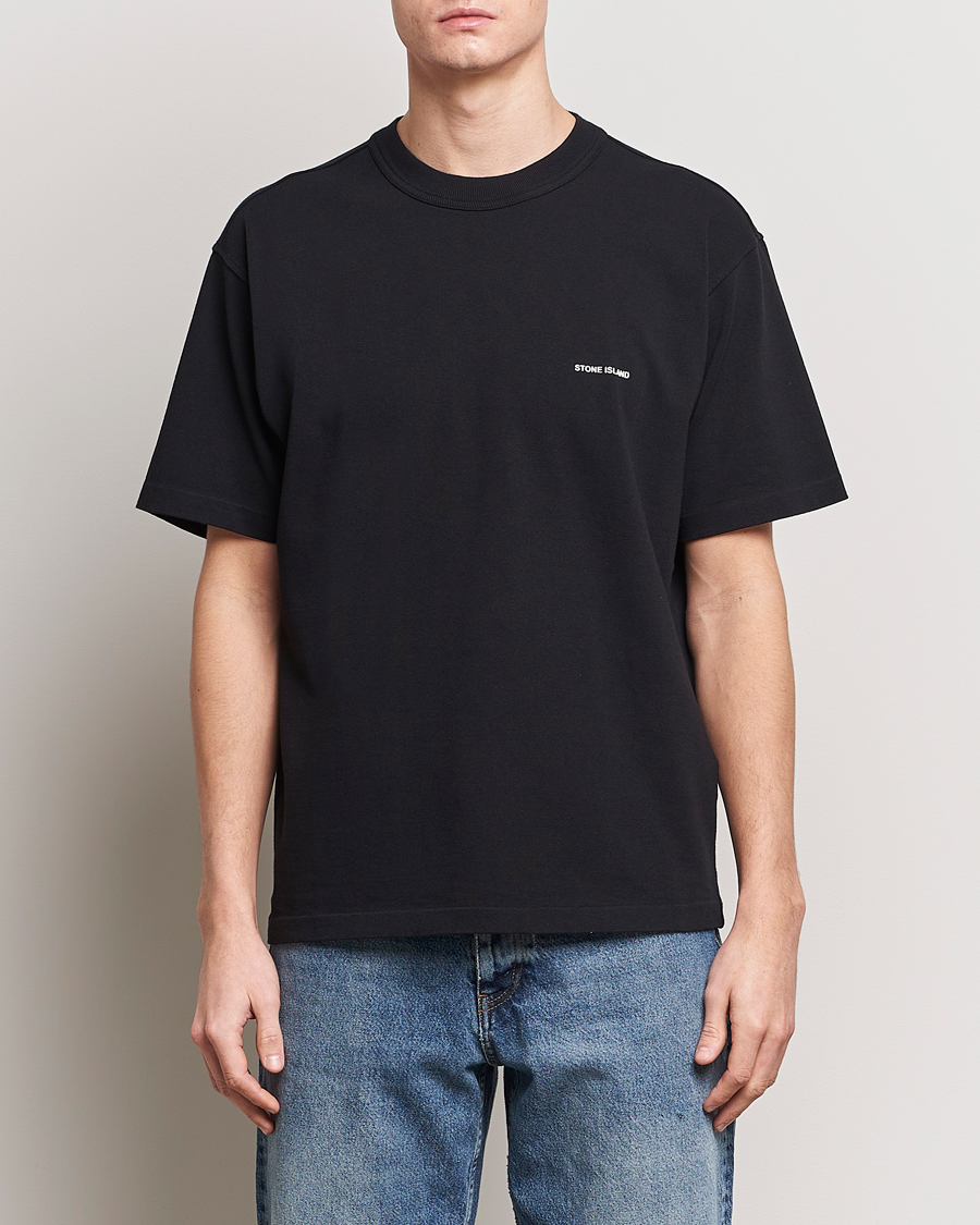Mies | T-paidat | Stone Island | Cotton Jersey Small Logo T-Shirt Black