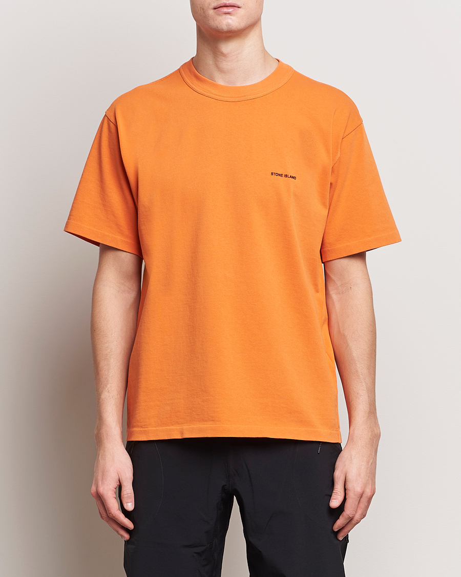 Mies | Vaatteet | Stone Island | Cotton Jersey Small Logo T-Shirt Orange