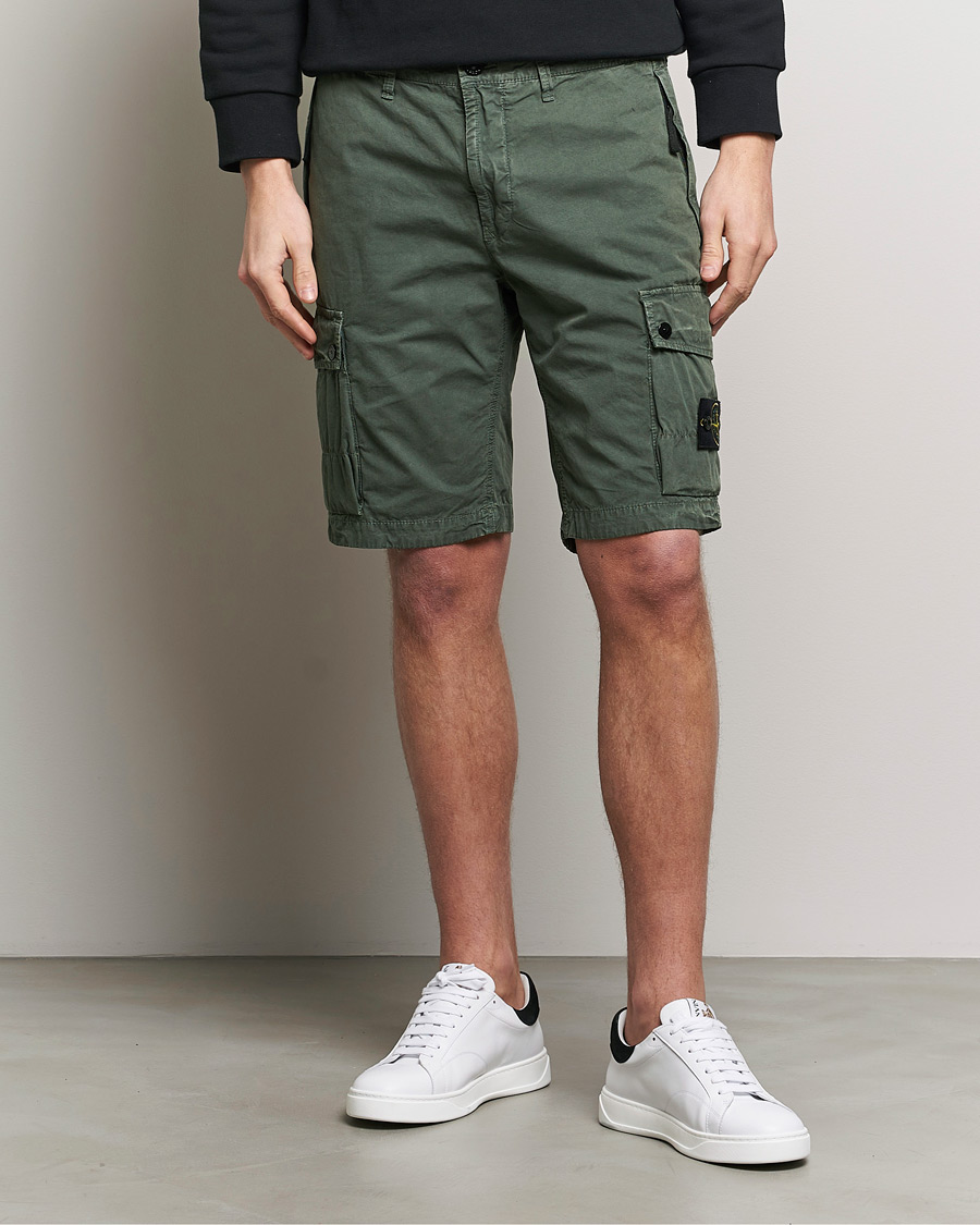 Mies | Vaatteet | Stone Island | Brushed Cotton Canvas Cargo Shorts Musk