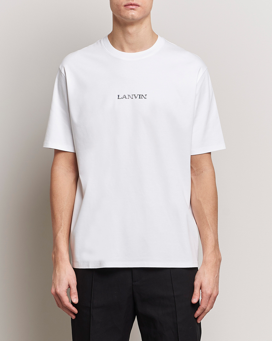 Mies | Lanvin | Lanvin | Embroidered Logo T-Shirt White
