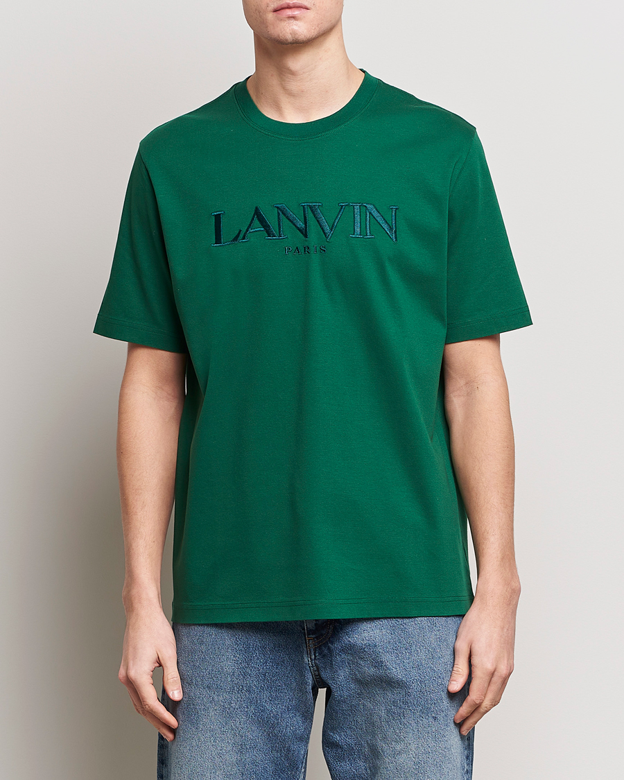 Mies | Lanvin | Lanvin | Paris Classic Logo T-Shirt Bottle Green