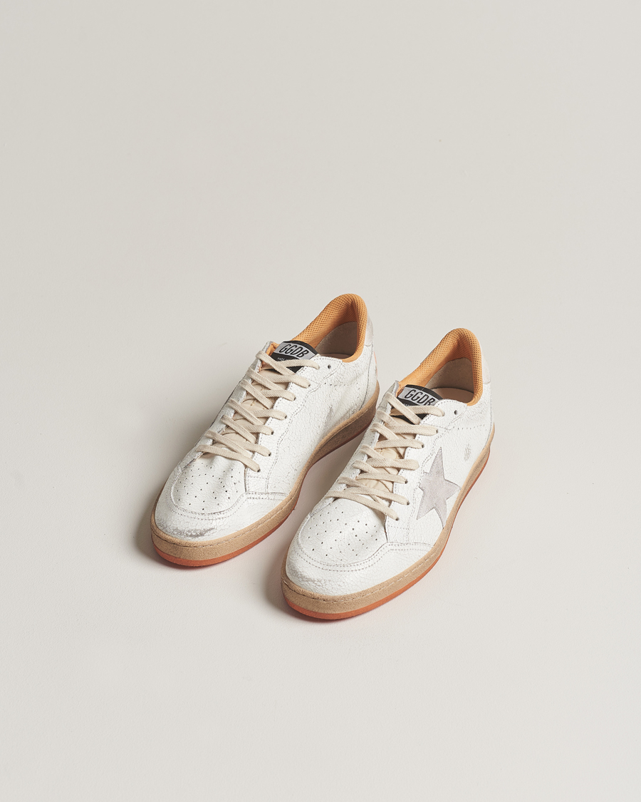 Mies |  | Golden Goose | Deluxe Brand Ball Star Sneakers White/Orange