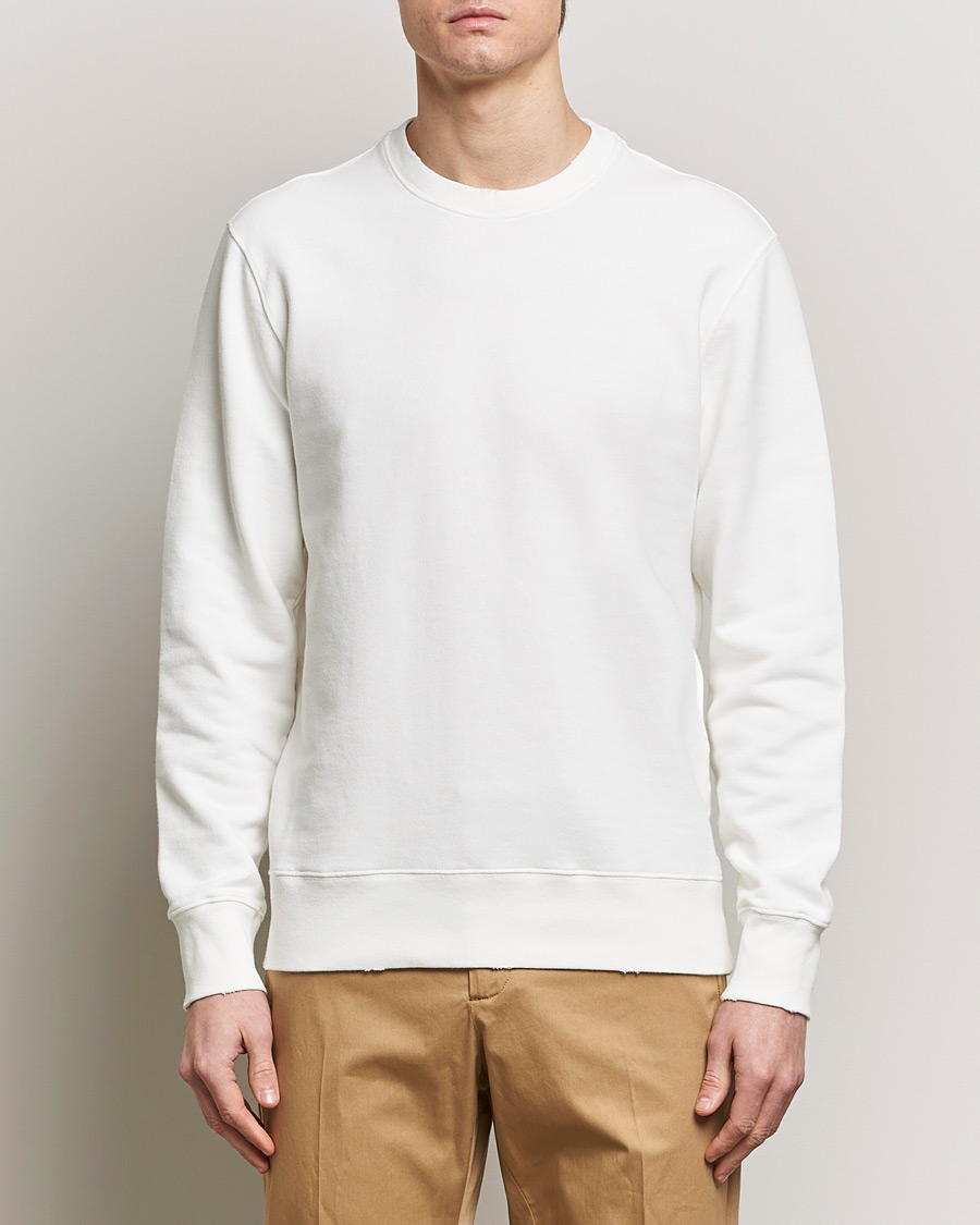 Mies |  | Golden Goose | Deluxe Brand Distressed Jersey Sweatshirt Vintage White