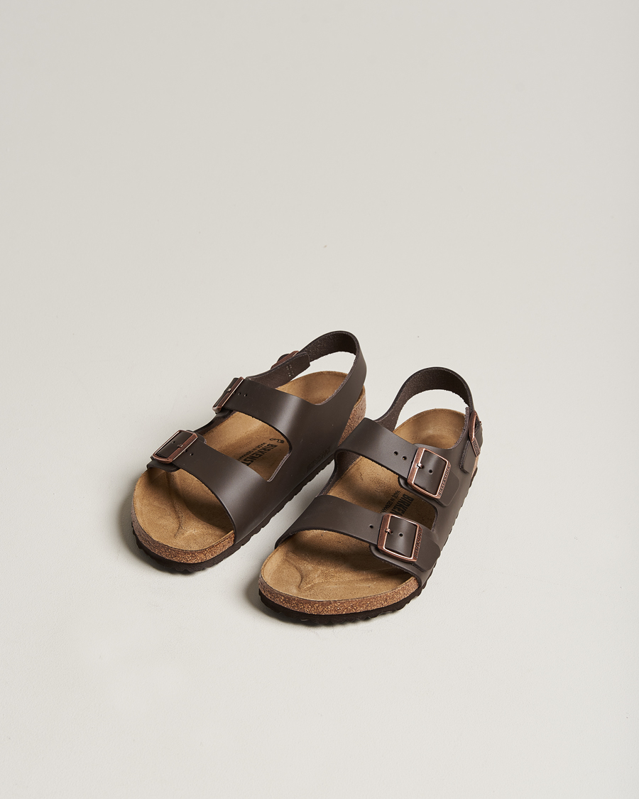 Mies | Sandaalit ja tohvelit | BIRKENSTOCK | Milano Classic Footbed Dark Brown Leather