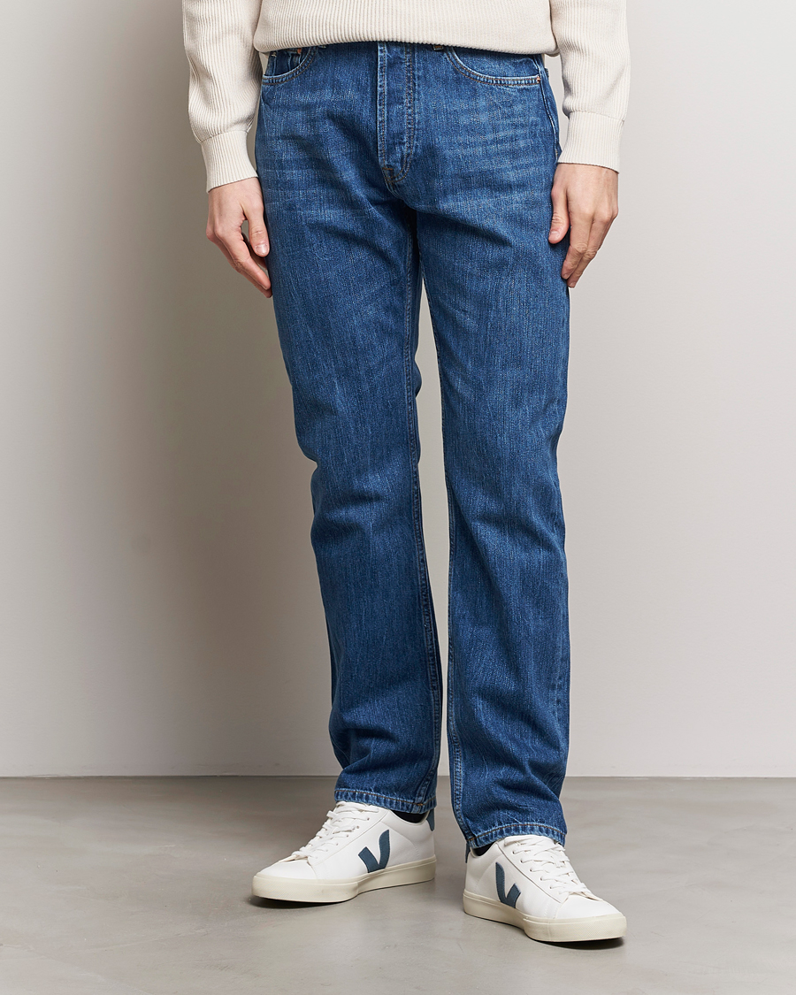 Mies | Vaatteet | J.Lindeberg | Cody Slub Regular Jeans Mid Blue