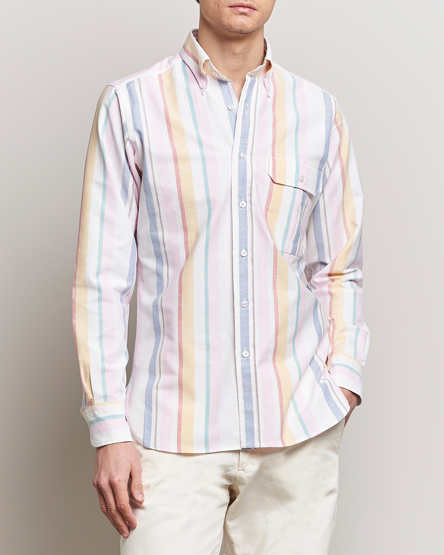 Mies | Vaatteet | Drake\'s | Multi Stripe Oxford Shirt Multi