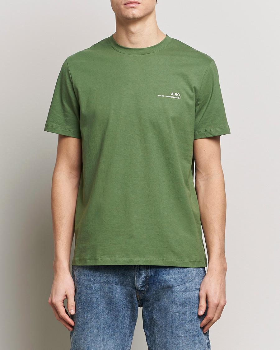 Mies | Kanta-asiakastarjous | A.P.C. | Item T-shirt Gray Green