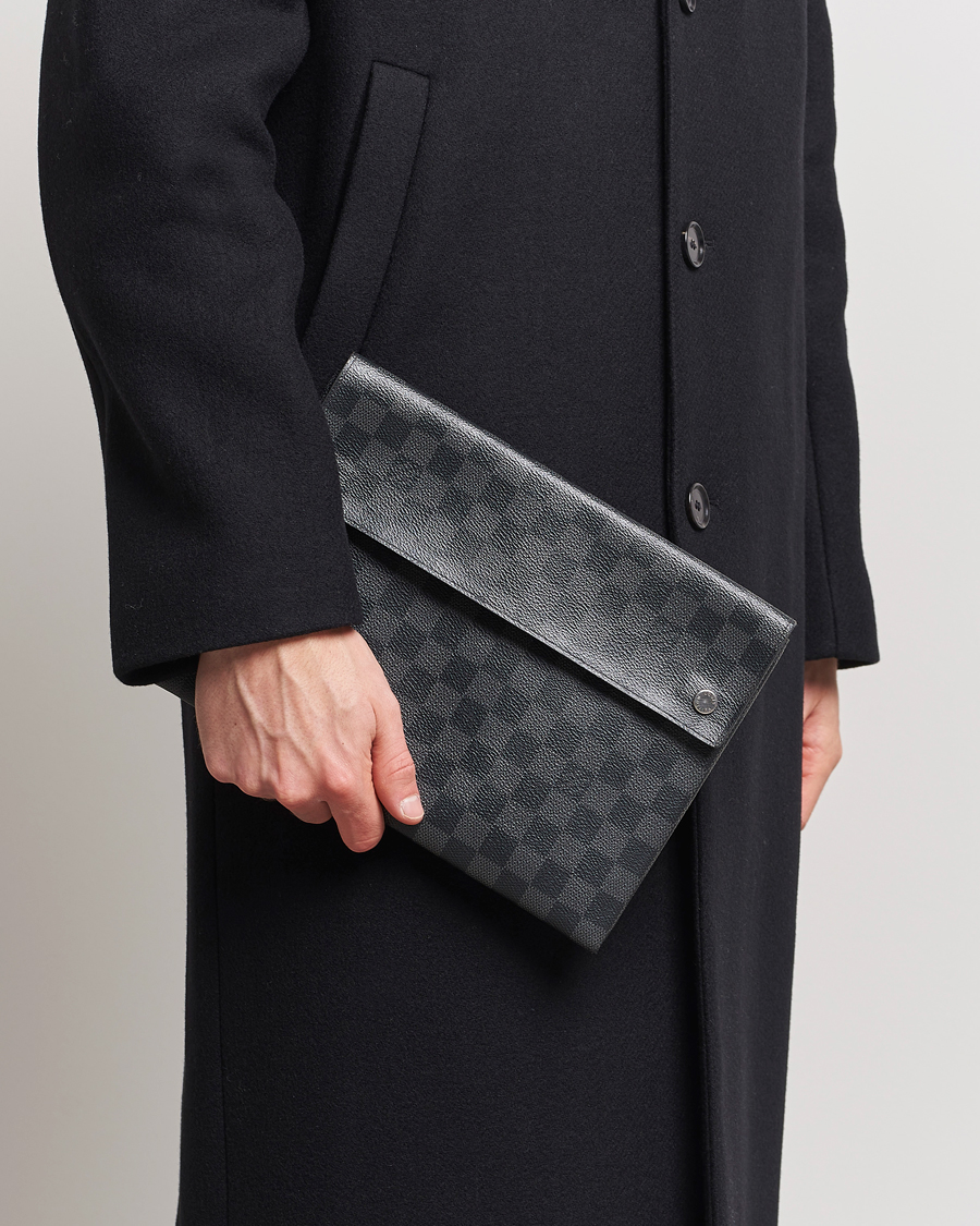 Mies | Pre-Owned & Vintage Bags | Louis Vuitton Pre-Owned | Alpha Triple Pouches Damier Graphite