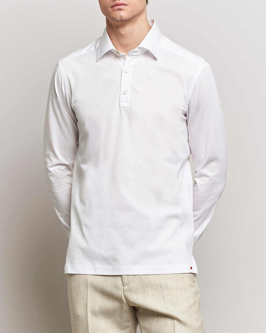 Mies | Pikee-paidat | Kiton | Popover Shirt White