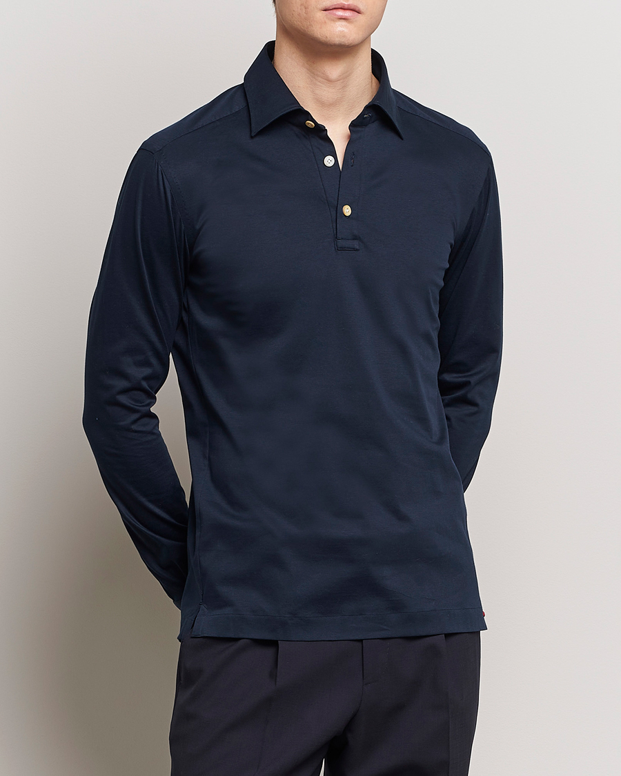 Mies | Pikee-paidat | Kiton | Popover Shirt Navy
