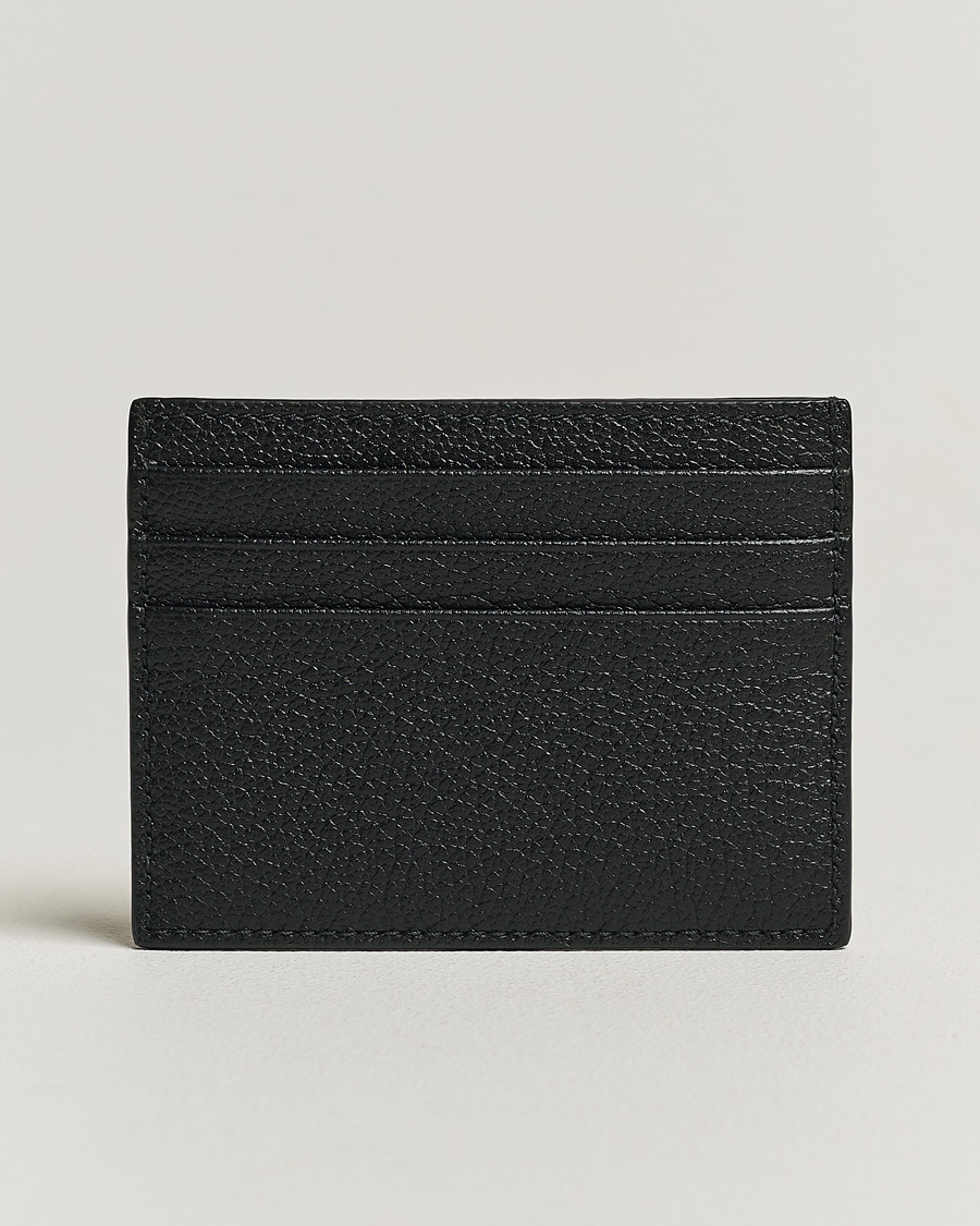 Mies | Asusteet | Giorgio Armani | Grain Leather Card Holder Black Calf