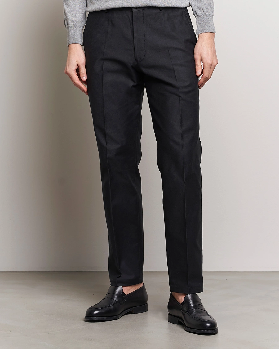 Mies | Vaatteet | Oscar Jacobson | Decker Cotton Trousers Black