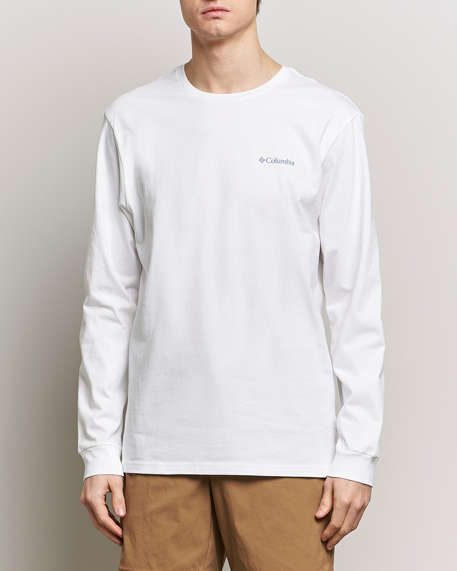 Mies | T-paidat | Columbia | Explorers Canyon Long Sleeve T-Shirt White