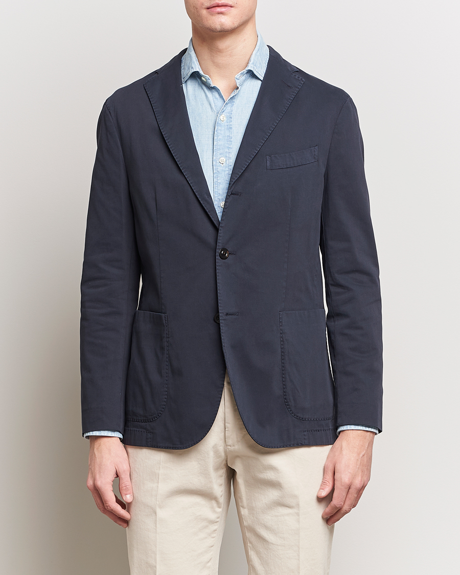 Mies | Vaatteet | Boglioli | K Jacket Cotton Stretch Blazer Navy
