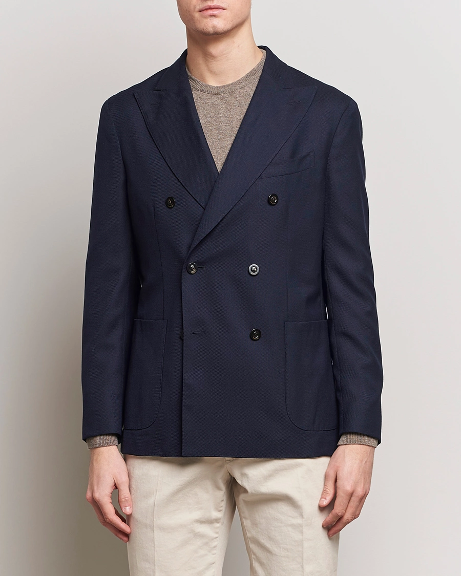 Mies | Vaatteet | Boglioli | K Jacket Double Breasted Wool Blazer Navy