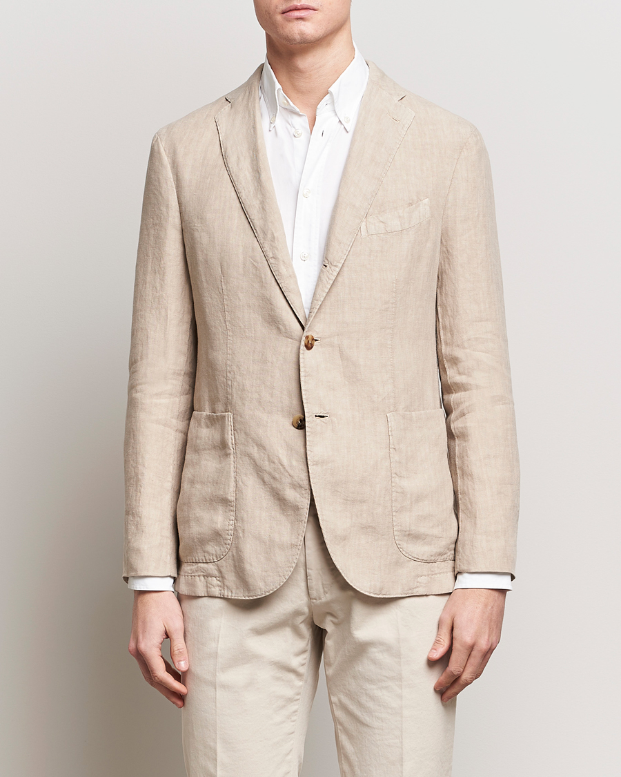 Mies | Vaatteet | Boglioli | K Jacket Linen Blazer Light Beige