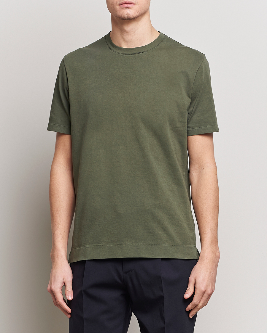 Mies | Boglioli | Boglioli | Garment Dyed T-Shirt Forest Green